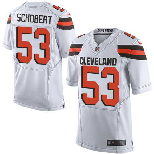 Nike Cleveland Browns #53 Joe Schobert White Men's Stitched NFL New Elite Jersey