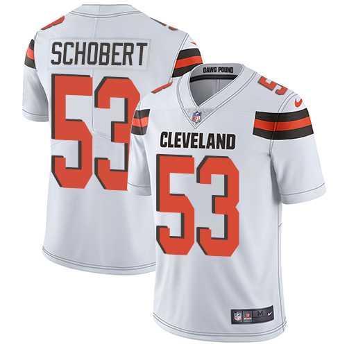 Nike Cleveland Browns #53 Joe Schobert White Men's Stitched NFL Vapor Untouchable Limited Jersey