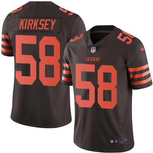 Nike Cleveland Browns #58 Christian Kirksey Brown Men's Stitched NFL Limited Rush Jersey