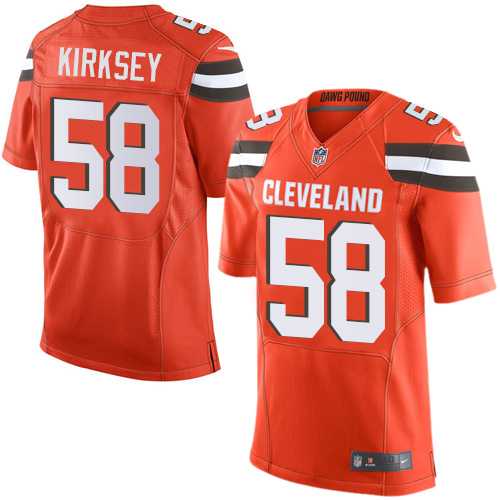 Nike Cleveland Browns #58 Christian Kirksey Orange Alternate Men's Stitched NFL New Elite Jersey