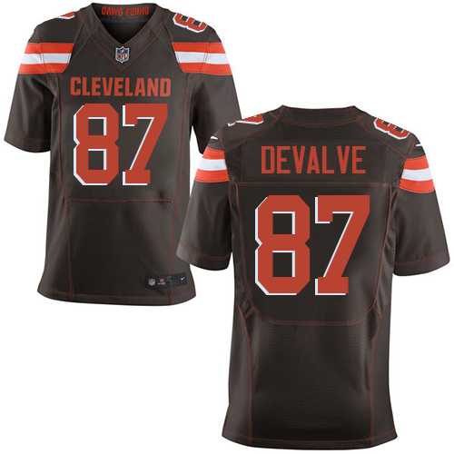 Nike Cleveland Browns #87 Seth DeValve Brown Team Color Men's Stitched NFL New Elite Jersey