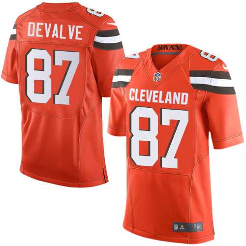 Nike Cleveland Browns #87 Seth DeValve Orange Alternate Men's Stitched NFL New Elite Jersey