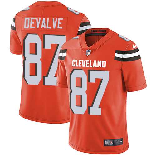 Nike Cleveland Browns #87 Seth DeValve Orange Alternate Men's Stitched NFL Vapor Untouchable Limited Jersey