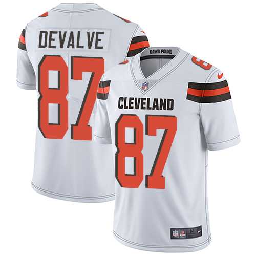 Nike Cleveland Browns #87 Seth DeValve White Men's Stitched NFL Vapor Untouchable Limited Jersey