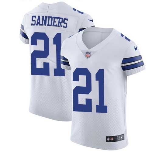 Nike Dallas Cowboys #21 Deion Sanders White Men's Stitched NFL Vapor Untouchable Elite Jersey
