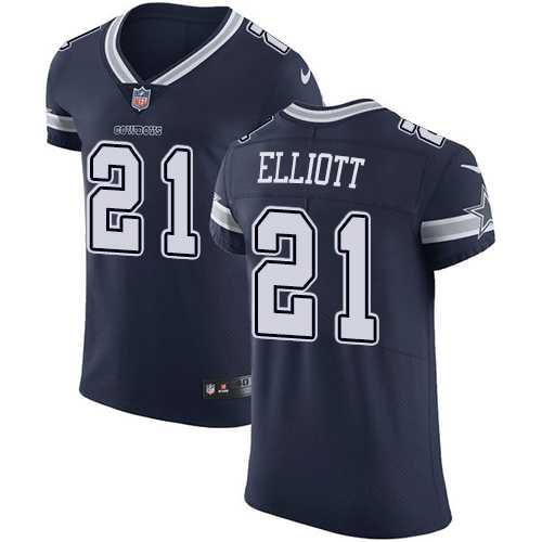 Nike Dallas Cowboys #21 Ezekiel Elliott Navy Blue Team Color Men's Stitched NFL Vapor Untouchable Elite Jersey