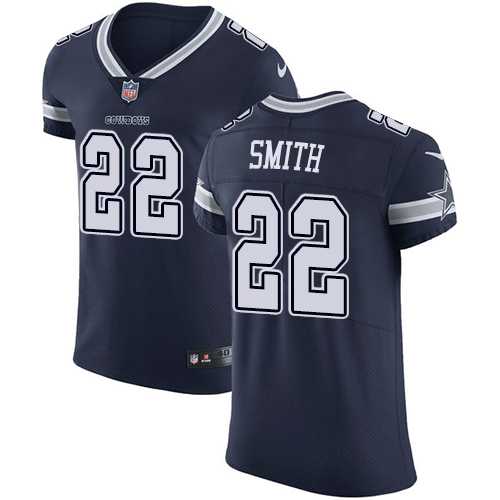 Nike Dallas Cowboys #22 Emmitt Smith Navy Blue Team Color Men's Stitched NFL Vapor Untouchable Elite Jersey