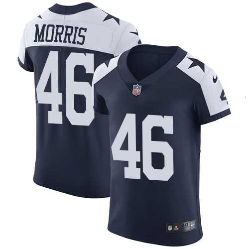Nike Dallas Cowboys #46 Alfred Morris Navy Blue Thanksgiving Men's Stitched NFL Vapor Untouchable Throwback Elite Jersey