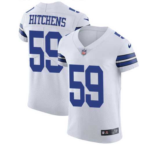 Nike Dallas Cowboys #59 Anthony Hitchens White Men's Stitched NFL Vapor Untouchable Elite Jersey