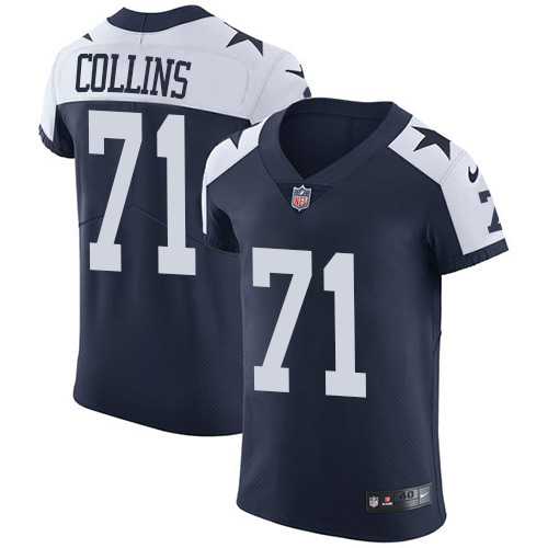 Nike Dallas Cowboys #71 La'el Collins Navy Blue Thanksgiving Men's Stitched NFL Vapor Untouchable Throwback Elite Jersey