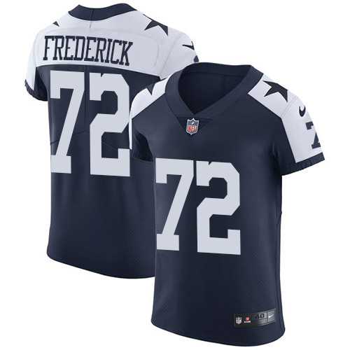 Nike Dallas Cowboys #72 Travis Frederick Navy Blue Thanksgiving Men's Stitched NFL Vapor Untouchable Throwback Elite Jersey