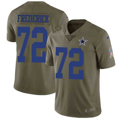 Nike Dallas Cowboys #72 Travis Frederick Olive Men's Stitched NFL Limited 2017 Salute To Service Jersey