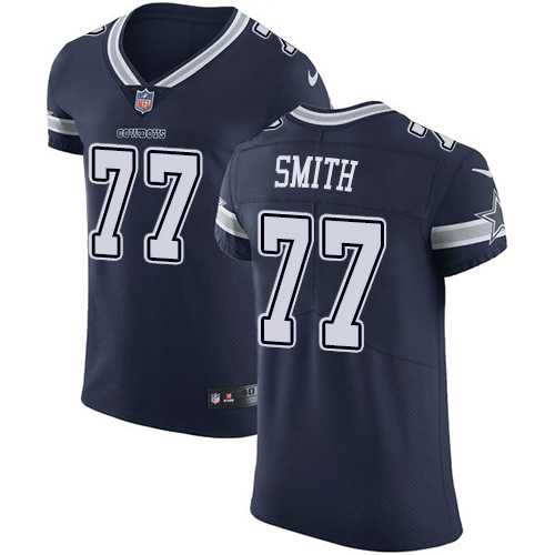 Nike Dallas Cowboys #77 Tyron Smith Navy Blue Team Color Men's Stitched NFL Vapor Untouchable Elite Jersey