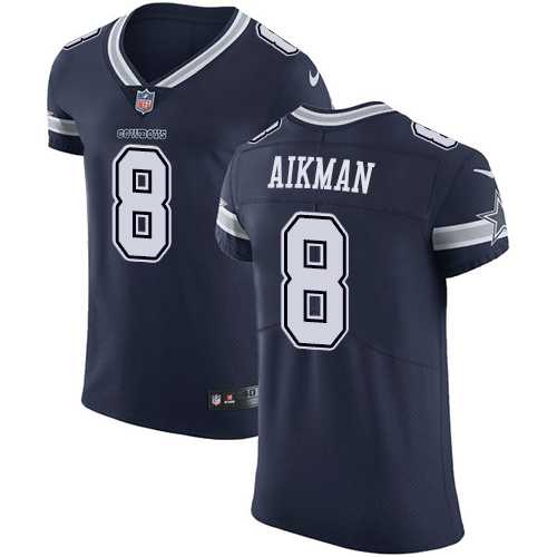 Nike Dallas Cowboys #8 Troy Aikman Navy Blue Team Color Men's Stitched NFL Vapor Untouchable Elite Jersey