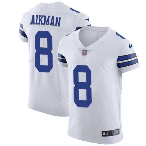 Nike Dallas Cowboys #8 Troy Aikman White Men's Stitched NFL Vapor Untouchable Elite Jersey