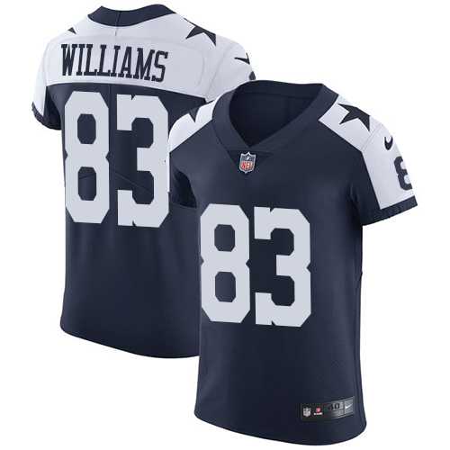Nike Dallas Cowboys #83 Terrance Williams Navy Blue Thanksgiving Men's Stitched NFL Vapor Untouchable Throwback Elite Jersey