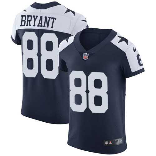 Nike Dallas Cowboys #88 Dez Bryant Navy Blue Thanksgiving Men's Stitched NFL Vapor Untouchable Throwback Elite Jersey