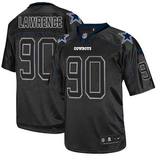 Nike Dallas Cowboys #90 Demarcus Lawrence Lights Out Black Men's Stitched NFL Elite Jersey
