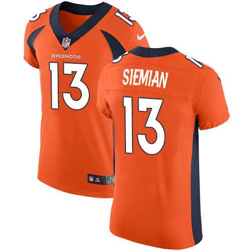 Nike Denver Broncos #13 Trevor Siemian Orange Team Color Men's Stitched NFL Vapor Untouchable Elite Jersey