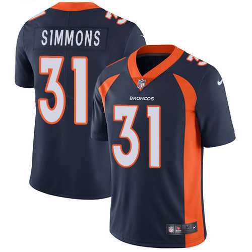 Nike Denver Broncos #31 Justin Simmons Navy Blue Alternate Men's Stitched NFL Vapor Untouchable Limited Jersey