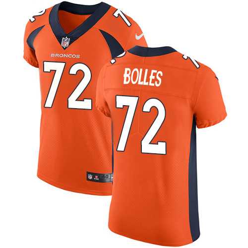 Nike Denver Broncos #72 Garett Bolles Orange Team Color Men's Stitched NFL Vapor Untouchable Elite Jersey