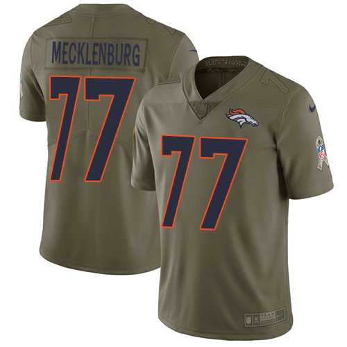 Nike Denver Broncos #77 Karl Mecklenburg Olive Men's Stitched NFL Limited 2017 Salute to Service Jersey