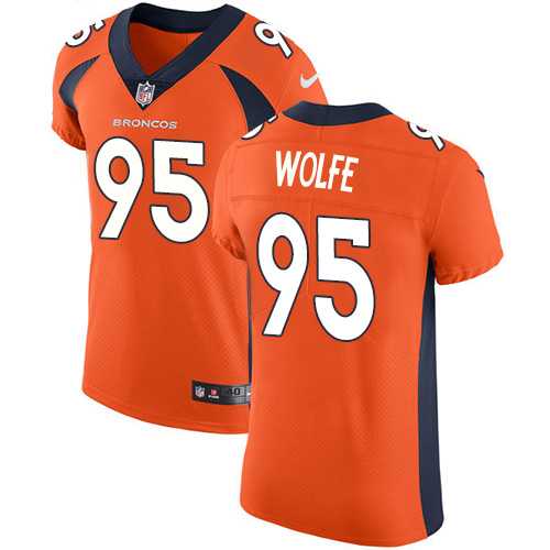 Nike Denver Broncos #95 Derek Wolfe Orange Team Color Men's Stitched NFL Vapor Untouchable Elite Jersey