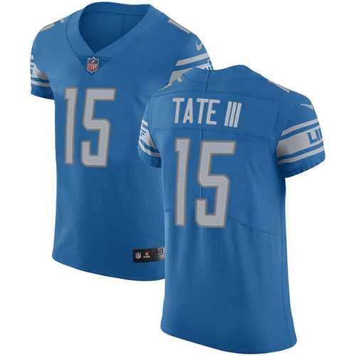 Nike Detroit Lions #15 Golden Tate III Blue Team Color Men's Stitched NFL Vapor Untouchable Elite Jersey