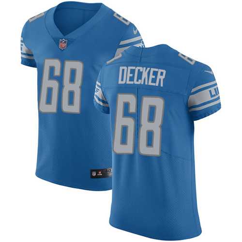Nike Detroit Lions #68 Taylor Decker Blue Team Color Men's Stitched NFL Vapor Untouchable Elite Jersey