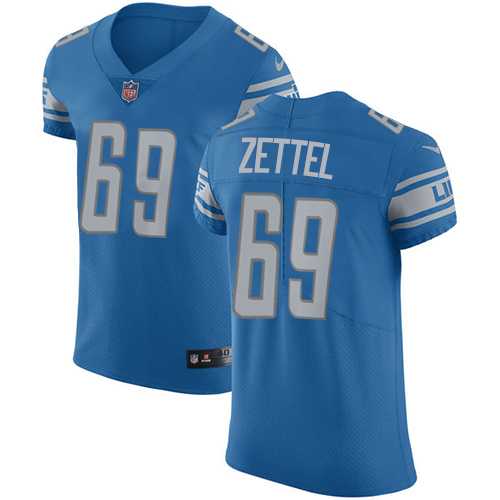 Nike Detroit Lions #69 Anthony Zettel Blue Team Color Men's Stitched NFL Vapor Untouchable Elite Jersey