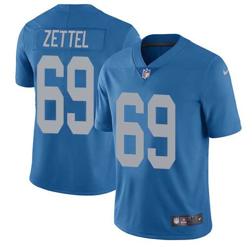 Nike Detroit Lions #69 Anthony Zettel Blue Throwback Men's Stitched NFL Vapor Untouchable Limited Jersey