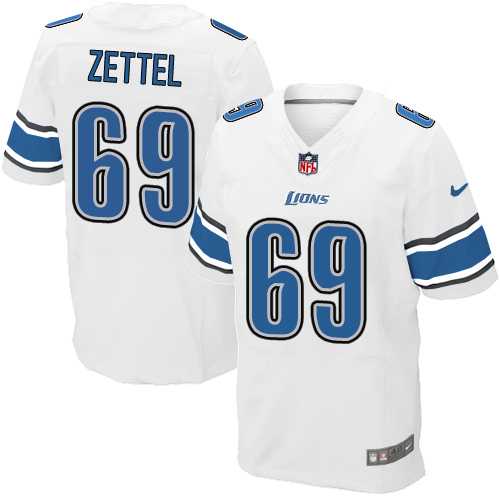 Nike Detroit Lions #69 Anthony Zettel White Men's Stitched NFL Elite Jersey
