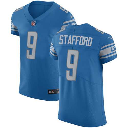Nike Detroit Lions #9 Matthew Stafford Blue Team Color Men's Stitched NFL Vapor Untouchable Elite Jersey