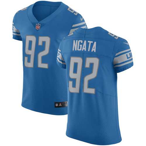 Nike Detroit Lions #92 Haloti Ngata Blue Team Color Men's Stitched NFL Vapor Untouchable Elite Jersey