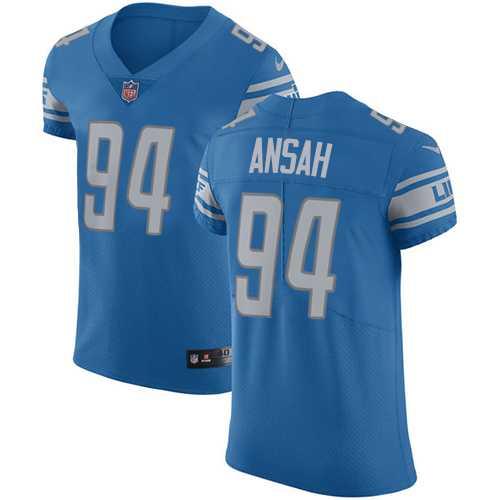 Nike Detroit Lions #94 Ziggy Ansah Blue Team Color Men's Stitched NFL Vapor Untouchable Elite Jersey