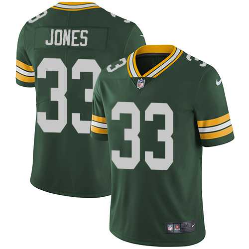 Nike Green Bay Packers #33 Aaron Jones Green Team Color Men's Stitched NFL Vapor Untouchable Limited Jersey