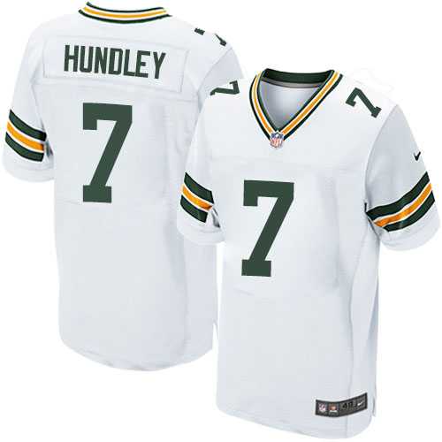 Nike Green Bay Packers #7 Brett Hundley White Men's Stitched NFL Elite Jersey