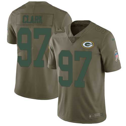 Nike Green Bay Packers #97 Kenny Clark Olive Men's Stitched NFL Limited 2017 Salute To Service Jersey