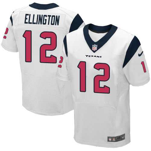 Nike Houston Texans #12 Bruce Ellington White Men's Stitched NFL Elite Jersey