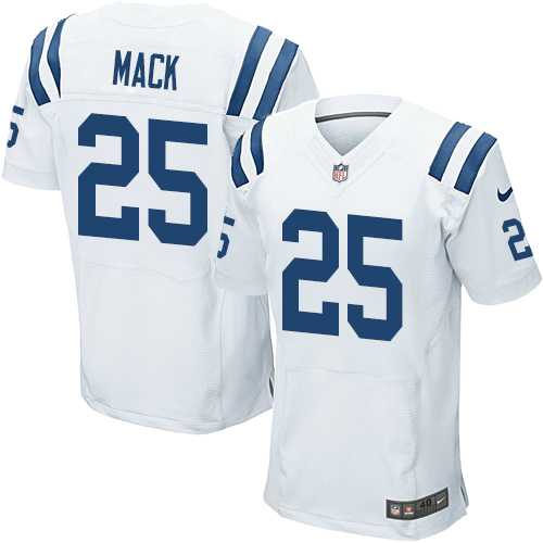 Nike Indianapolis Colts #25 Marlon Mack White Men's Stitched NFL Elite Jersey