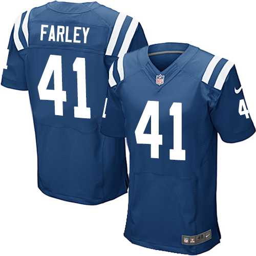 Nike Indianapolis Colts #41 Matthias Farley Royal Blue Team Color Men's Stitched NFL Elite Jersey