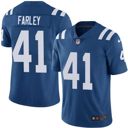 Nike Indianapolis Colts #41 Matthias Farley Royal Blue Team Color Men's Stitched NFL Vapor Untouchable Limited Jersey