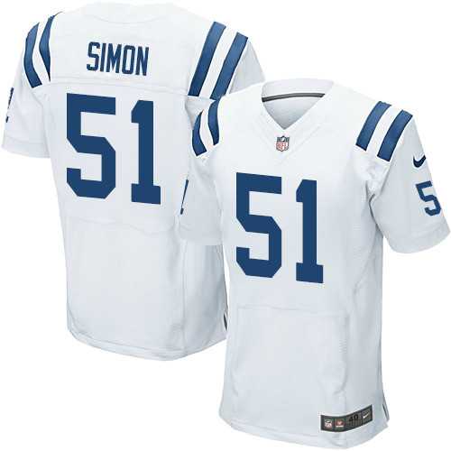 Nike Indianapolis Colts #51 John Simon White Men's Stitched NFL Elite Jersey