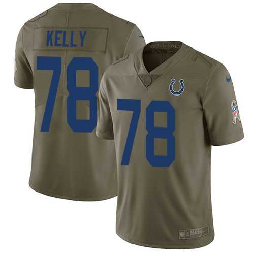 Nike Indianapolis Colts #78 Ryan Kelly Olive Men's Stitched NFL Limited 2017 Salute to Service Jersey