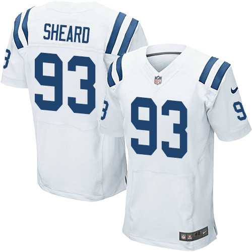 Nike Indianapolis Colts #93 Jabaal Sheard White Men's Stitched NFL Elite Jersey