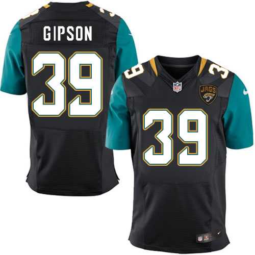 Nike Jacksonville Jaguars #39 Tashaun Gipson Black Alternate Men's Stitched NFL Elite Jersey