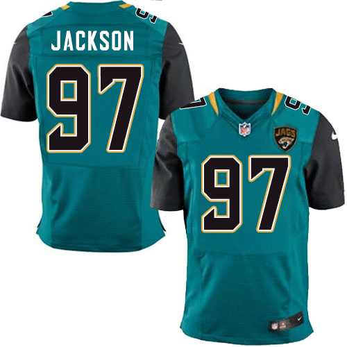 Nike Jacksonville Jaguars #97 Malik Jackson Teal Green Team Color Men's Stitched NFL Elite Jersey