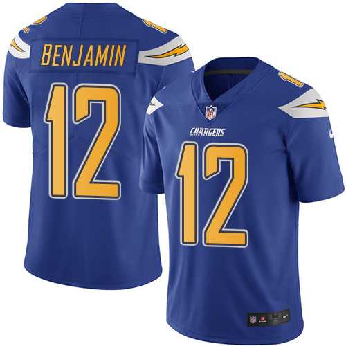 Nike Los Angeles Chargers #12 Travis Benjamin Electric Blue Men's Stitched NFL Limited Rush Jersey