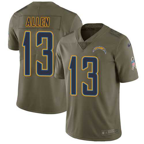 Nike Los Angeles Chargers #13 Keenan Allen Olive Men's Stitched NFL Limited 2017 Salute to Service Jersey
