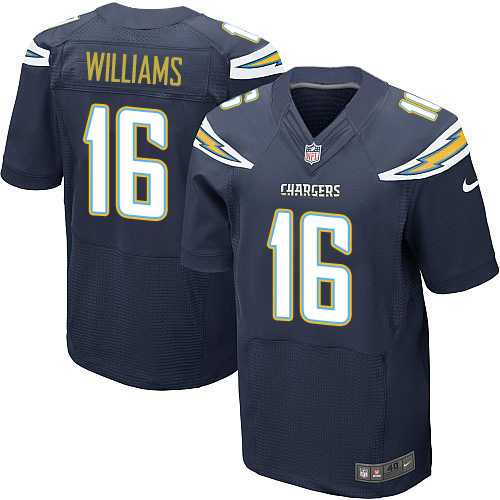 Nike Los Angeles Chargers #16 Tyrell Williams Navy Blue Team Color Men's Stitched NFL New Elite Jersey